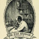 Ex-libris (bookplate) - Book of Dr. Sándor Zih
