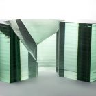 Glass sculpture - Spatial Spiral I.
