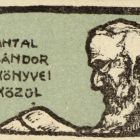 Ex-libris (bookplate) - From the books of Sándor Antal (ipse)