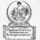 Ex-libris (bookplate) - The book of the Department of Gynaecology, University of Debrecen