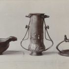 Photograph - Decorative vessels (2 pieces), candlestick, bronze