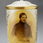 Tobacco pot with cover - with the portrait of Ferdinand Bretzenheim