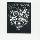 Ex-libris (bookplate) - The book of Gábor V. Szabó