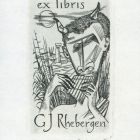 Ex-libris (bookplate) - G J Rhebergen