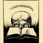 Kisgrafika - Skull with a book
