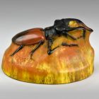 Paperweight (part of a desk set) - With stag beetle
