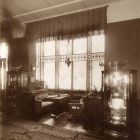 Interior photograph - bay of window of a dining room designed by Béla Vass