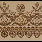 Sketch - decorative motif printed on linen from the 17th century from Upper-Hungary