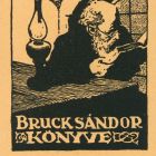 Ex-libris (bookplate) - Book of Sándor Bruck