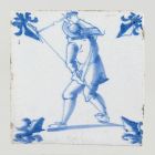 Tile - With figure of a Dutch musketeer