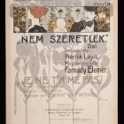 Design - for the Cover Page of the Sheet Music for Lajos Bartók’s Poem “Nem Szeretlek” (I Don’t Love You)