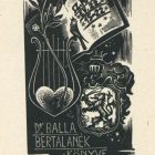 Ex-libris (bookplate) - Book of Dr. Bertalan Balla and his family