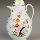 Milk jug with lid (part of a set) - With chinoiserie decoration (cherry branch and bamboo bushes)