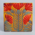 Tile - With red carnations