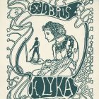 Ex-libris (bookplate) - K. Lyka (Károly)