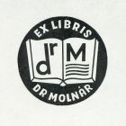 Ex-libris (bookplate) - Dr M / Dr Molnár