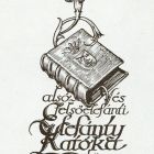 Ex-libris (bookplate) - Book of Katóka Elefánty of Lower- and Upper-Elefánt