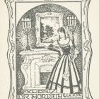 Ex-libris (bookplate) - Wife of Dr. Elek Horváth