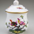 Cup with lid - With exotic birds sitting on a branch