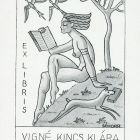 Ex-libris (bookplate) - The wife of Mr. Víg, Klára Kincs