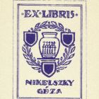 Ex-libris (bookplate) - Géza Nikelszky (ipse)