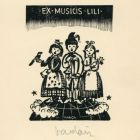 Ex-libris (bookplate) - Ex musicis Lili