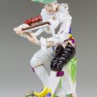 Statuette (figure) - harlequin with cat as a violin
