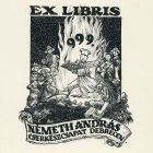 Ex-libris (bookplate) - András Németh 999. Scout troop Debrecen