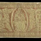 Border fragment - with cherub heads and the figure of  Virgin Mary