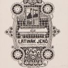 Ex-libris (bookplate) - Jenő Latinák