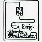 Ex-libris (bookplate) - Zoltán Breit of Doberdo