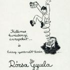 Occasional graphics - Christmas and New Year's greeting: Gyula Rózsa wishes you Merry Christmas and Happy New Year