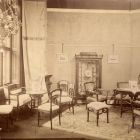 Exhibition photograph - women's salon furniture designed by Ödön Faragó, Paris Universal Exposition 1900.