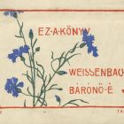 Ex-libris (bookplate) - Weissenbach baroness
