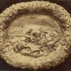 Photograph - ornamental platter of the battle of Vezekény, from the Esterhazy Treasury, Frakno,at the Exhibition of Applied Arts, 1876