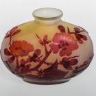 Vase - with blossoming Japanese quince branches