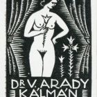 Ex-libris (bookplate) - Book of Dr. V. Kálmán Arady