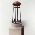 Photograph - Funeral candle, stand for funeral candle, wrought iron