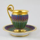 Cup and saucer - With Egyptian style decoration