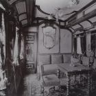 Interior photograph - smoking-compartment of the Royal Train of the Hungarian State Railways (MÁV)