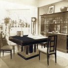 Exhibition photograph - dining room furniture designed by Béla Vass, Christmas Exhibition of The Association of Applied Arts 1903