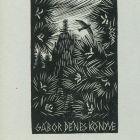 Ex-libris (bookplate) - Book of Dénes Gábor