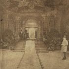 Architectural photograph - entrance of the Museum of Applied Arts at the inauguration ceremony on October 25th, 1896