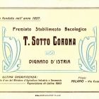 Advertisement card - T. Sotto Corona silkworm breeder, Dignano d' Istria