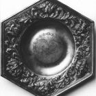 Photograph - hexagonail dish with the arms of Benedek Serédi and Borbála Újlaki, from Géza Andrássy's collection