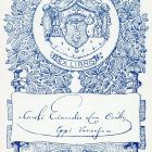 Ex-libris (bookplate) - Ex libris Caroli Emmanuelis... Csáky Ep( isco )pi Vaciensium