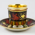 Cup and saucer - With the figures of unicorned griffins