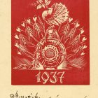 Occasional graphics - New Year's greeting: Happy New Year 1937