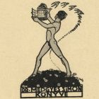 Ex-libris (bookplate) - The book of Dr. Simon Medgyes