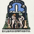 Ex-libris (bookplate) - Eroticis P. S.